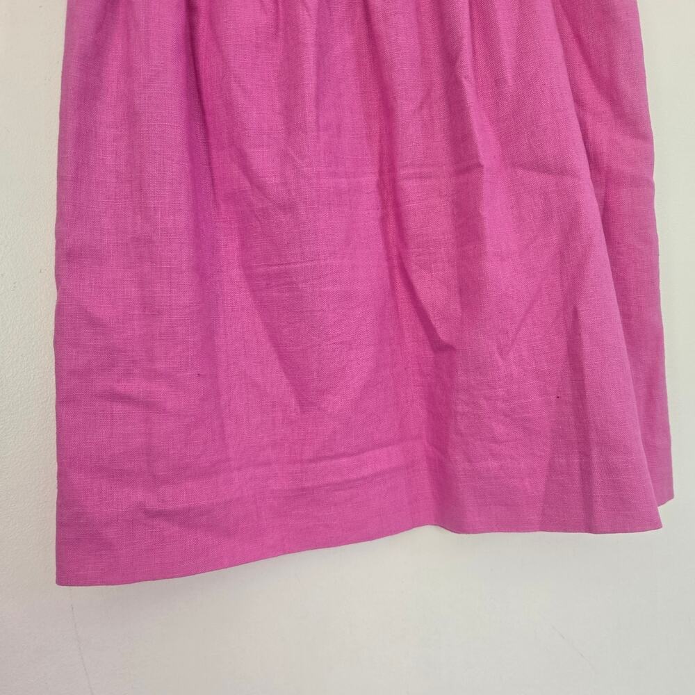 J Crew Factory Womens Linen Blend Skirt Elastic Waist Casual Classic Summer 0 - Picture 7 of 9